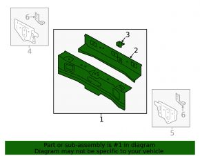 Rear panel Mitsubishi Outlander 14-21
