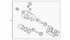 Rear right support Hyundai Santa FE Sport 13-16 pre-restored FWD