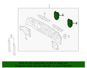 Rear bumper reinforcement fang left Lexus RX350 RX450h 10-15