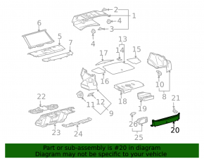 Trunk opening trim Lexus GS300 GS350 GS430 GS450h 06-11