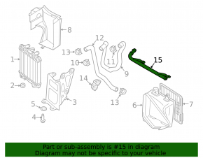 Additional radiator pipe water Audi A3 8V 15-20 2.0T