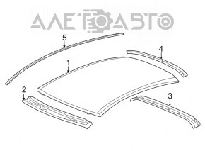 Metal roof Honda Civic X FC 16-16 4d under the hatch, without antenna, sawed off, dents, bumps