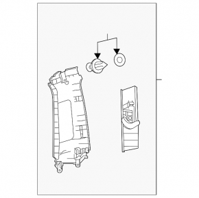 Left upper center pillar trim for Lexus IS 14-20 black