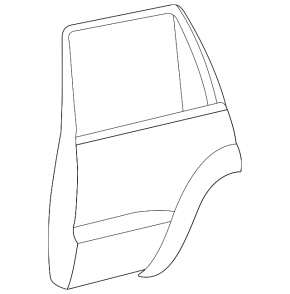 Bare rear left door for Toyota Land Cruiser 2011-2012