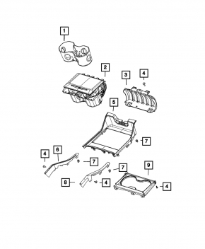 Jeep Grand Cherokee WL 21-25 center console trim, type 2