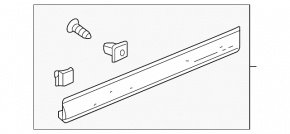 Door trim lower front right Honda CRV 12-16 structure