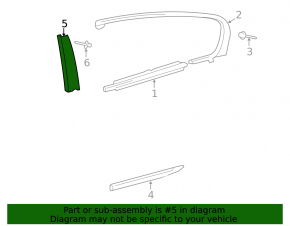 Rear right side door trim for Lexus GS300 GS350 GS430 GS450h 06-11