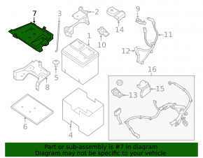 Battery Tray Bracket Infiniti JX35 QX60 14-17 Hybrid