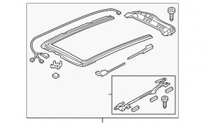 Panorama mechanism frame VW Touareg 11-17