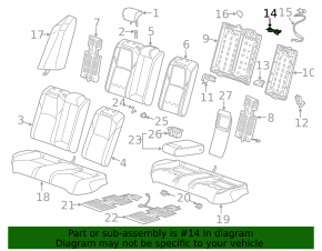 Left rear seat lock for Honda Accord 2023-2026