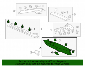 Honda CRZ 11-16 trunk lid trim assembly