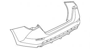 Bare rear bumper for Nissan Sentra 20-24
