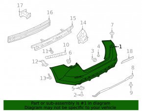 Bare rear bumper Nissan Sentra 20-