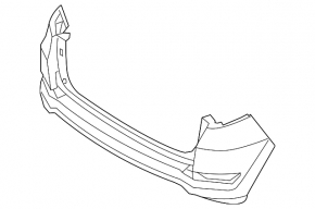 Rear bumper bare Hyundai Tucson 16-18 prerest without parking sensors