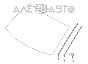 Windshield molding right Porsche Macan 15-