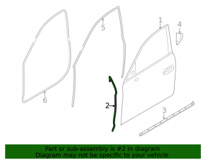 Door seal side front left Porsche Panamera 10-16 front