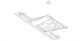 Rear engine guard Mercedes W167 GLE 450 20-23 3.0h