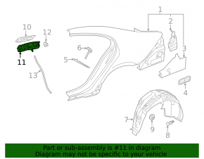 Fuel filler neck housing Mercedes CLS-class C257 19-23