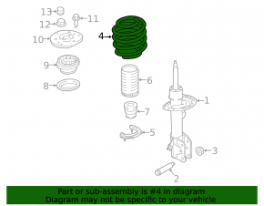 Front left spring Ford Edge 15-18 stiffness ser