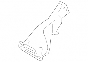 Left VVB cooling duct Lexus NX300h 15-21 from VVB, first
