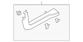 Door sill trim front right Ford Escape MK4 20- black