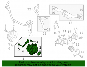 Water pump Mazda CX-9 16-23