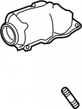 Catalytic converter right Infiniti Q50 16-20 3.0T
