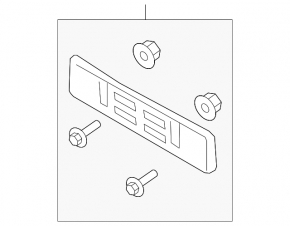Frame for number plate of front bumper Volvo XC40 19-22