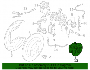 Rear left hub BMW 2 F44 20-24 FWD