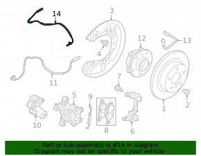 ABS sensor rear left BMW i3 14-20