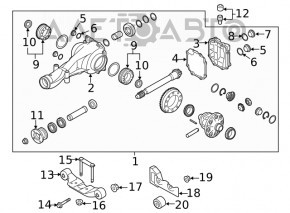 Rear differential gearbox Subaru Forester 19-SK automatic transmission 31k