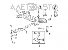 Mitsubishi Galant 04-10 front left axle with cover