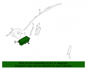 Passenger airbag in the dashboard of the VW CC 08-17