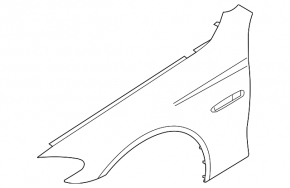 Front left wing BMW 5 F10 11-16 aluminum