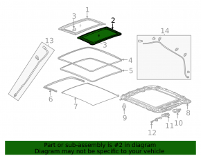 Rear panoramic glass Chevrolet Bolt EUV 22-23