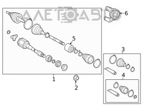 Drive axle shaft front left Lexus ES300h 19-