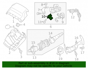 Mitsubishi Eclipse Cross 18-26 ignition switch contact group without start/stop