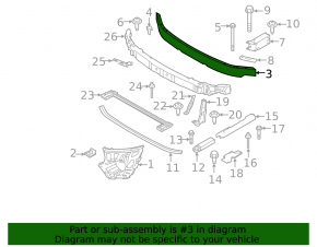 Mini Cooper F56 3d 14-23 prerest front bumper reinforcement