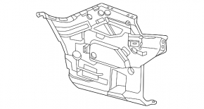 Rear bumper mount on the right fender for BMW 5 G60 24-26