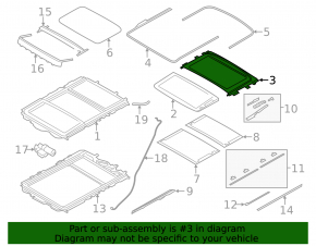 Rear panoramic glass BMW X3 F25 11-17