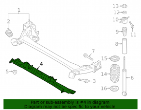 Rear beam protection Hyundai Elantra AD 17-20 is pressed, torn