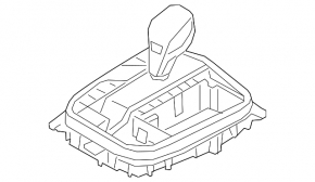 BMW 3 G20 23-25 gearshift lever assembly with handle and buttons