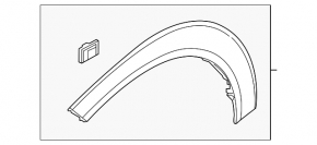 Front left wing arch trim Hyundai Tucson 16-21
