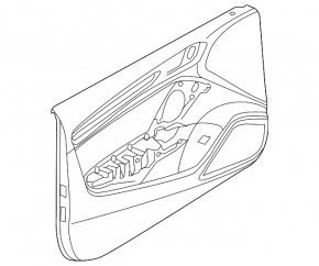 Door trim card front left Audi A3 8V 15-20 4d, 5d, black, leather, Bang and Olufsen