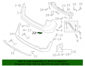 Rear right reflector for Hyundai Tucson 19-21