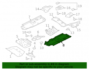 Left underbody protection for Porsche Cayenne 24-26