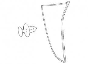 Left tailgate spoiler for Mercedes H247 GLA 20-26
