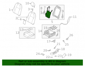 Lumbar support for the front left seat Mazda CX-30 20-23