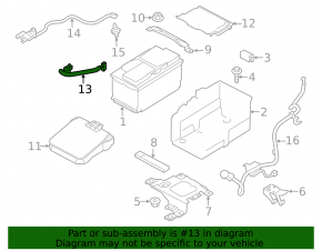 Positive battery terminal for Ford Escape MK3 13-19