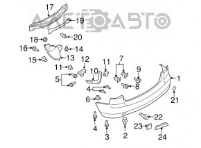 Rear bumper bare Mazda CX-7 06-09